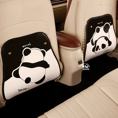 Cute Panda Short Seat Back Anti-kick Cushion for Car Seat Back Anti-fouling Cushion Suspended Seat Anti-rub Cushion