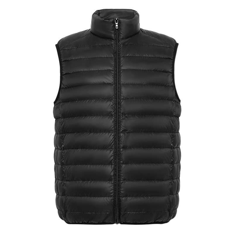 Pinghu Chi new men's 90 velvet new men's stand collar vest white duck down light down jacket vest plus size coat