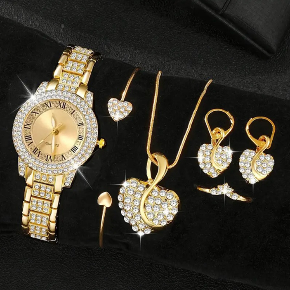 Women's Fashion Bracelet Watch with Diamond Inlay, Live Broadcast Treasure Bowl Roman Quartz Watch, Women's One-Piece Dropshipping Watch
