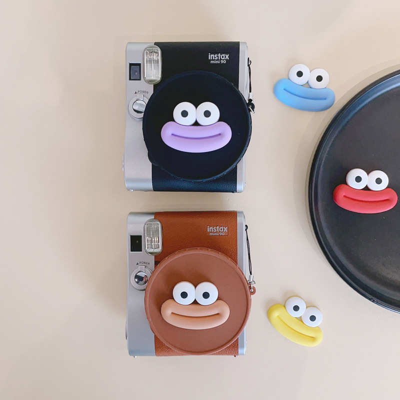 For Fuji Bealite instax mini 90 special Bealite silicone lens cover cartoon belt anti-lost rope