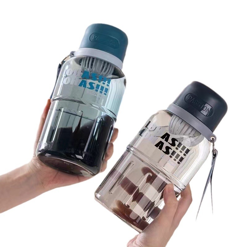 Tianyi nueva taza de plástico simple 1000ml taza de agua de gran capacidad para estudiantes deportivos al aire libre taza creativa portátil