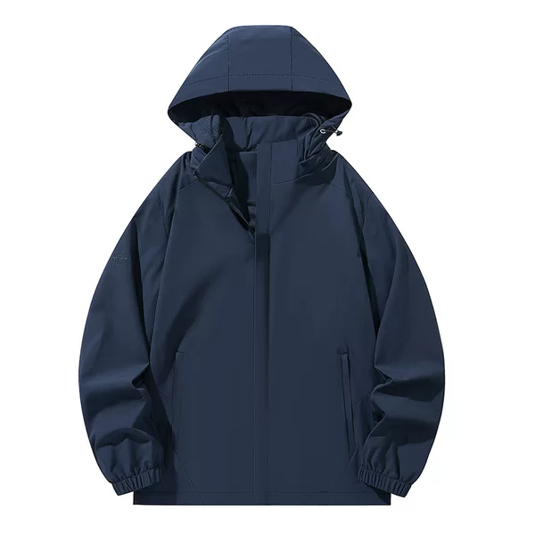 New composite hidden-elastic jacket, men's outerwear, windproof and waterproof, elastic windbreaker for outdoor activities