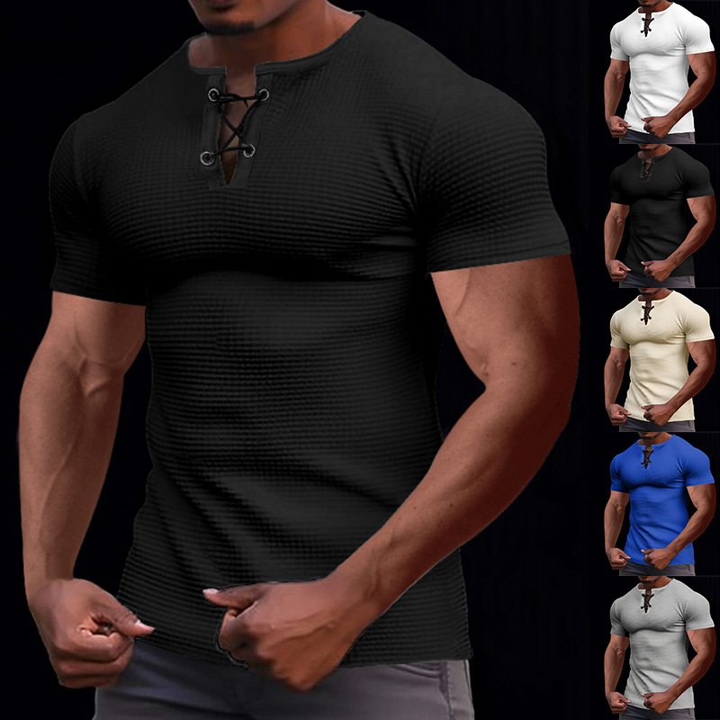 Men's Solid Color T-shirt Men's Clothing display picture 2