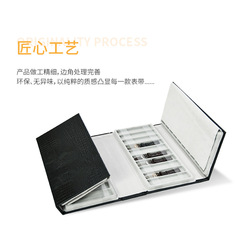 High-end universal black leather crocodile pattern PU watch strap with packaging box, leather box watch strap storage box