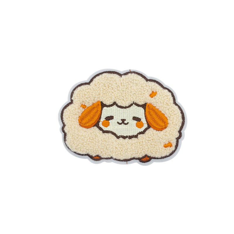 漫画の刺繍の動物の布はかわいいウサギのキツネを貼って布の服を貼ります。|undefined