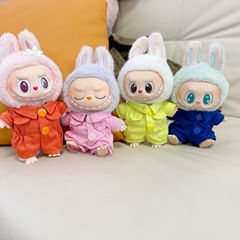 仅娃衣】一二三代Labubu衣服彩调工装连体衣挂件拉布布娃衣工作服