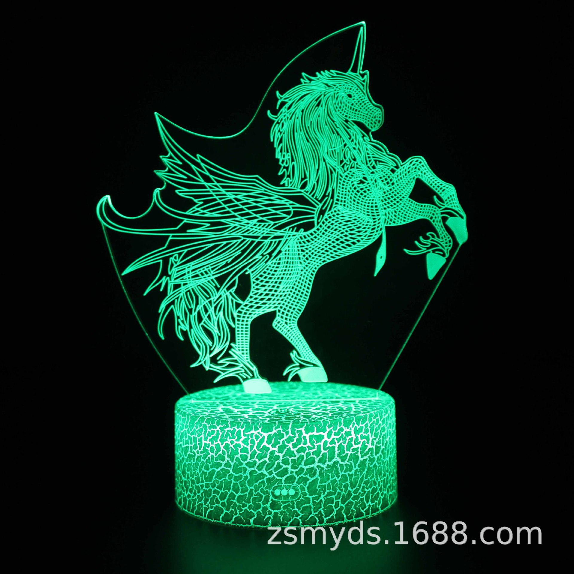 Comercio electrónico transfronterizo dedicado a la serie unicornio 3D lámpara de mesa LED lámpara de regalo creativo visual estéreo colorido luz de la noche