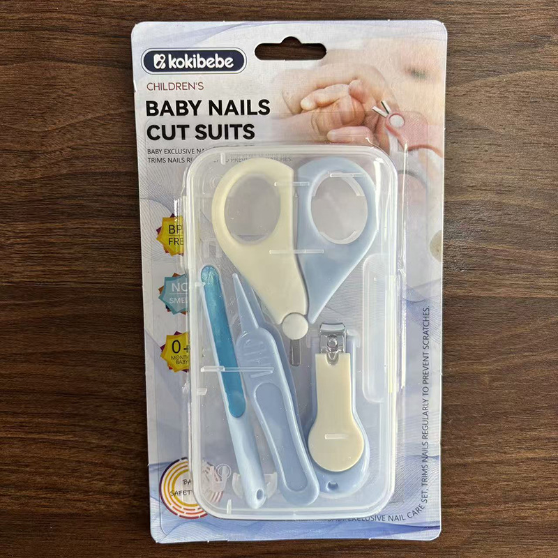 Set de Cortaúñas para Bebé de Plástico y Acero Inoxidable con Caja
