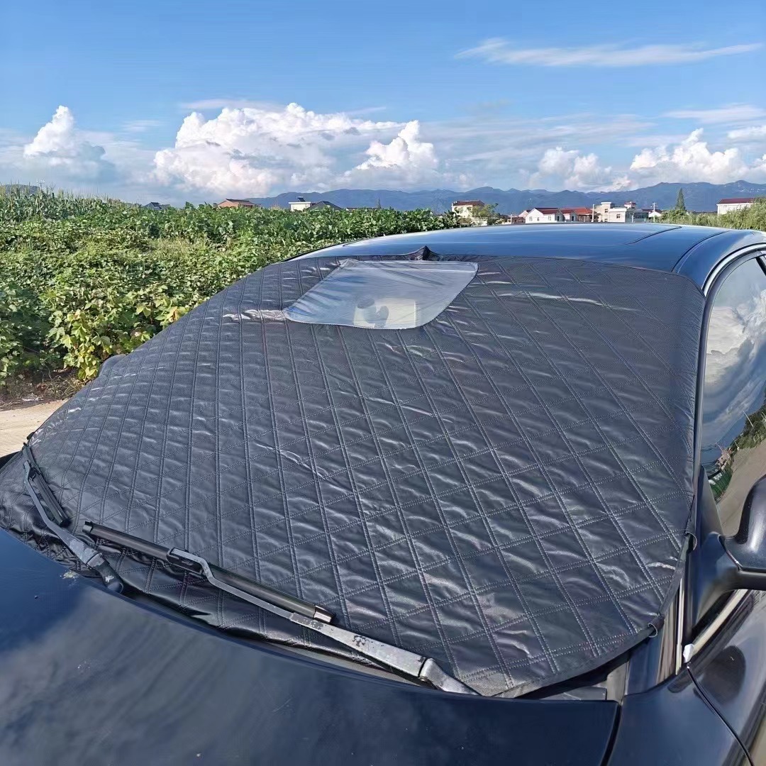 Cross-border car sunshade sunscreen heat insulation half cover snow window snow cover car clothing car snow cover