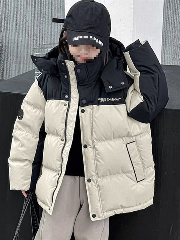 韩国童装儿童羽绒服亲子装面包服女童男童宝宝中长款加厚白鸭绒棉