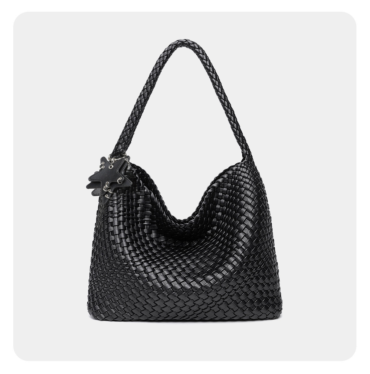 Túi tote vải dệt nữ cỡ lớn đi làm kiểu mới — đen chi tiết 15