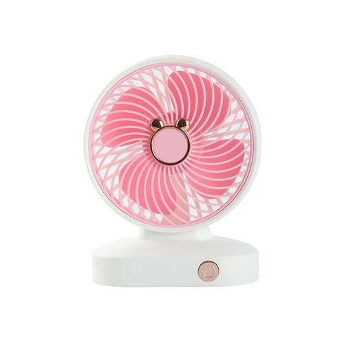  New Desktop Mini Desktop Fan USB Charging Office Silent Small Fan Gift Logo Cross-Border