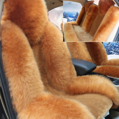 wool long hair winter wool pad Universal seat cover - grand-ambition-in-golden-camel-color-the-vehicle-has-five-seats