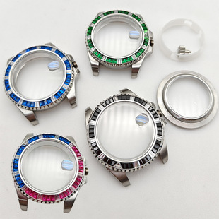 New Water Ghost Diving Case 316L Stainless Steel Diamond Case Sapphire Glass Suitable for 2813/8215 Movement