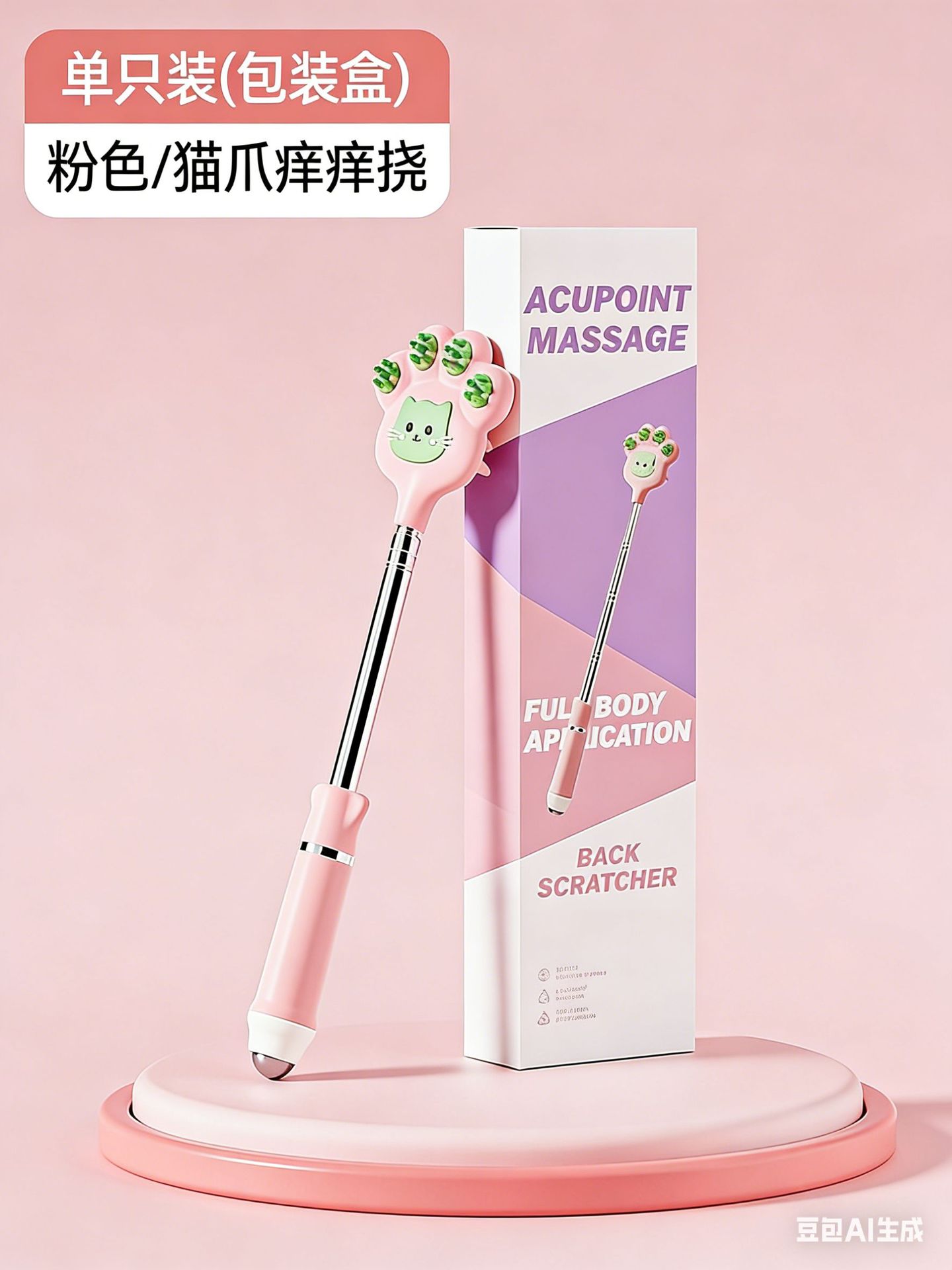 Acero inoxidable retráctil gatito raspar la espalda artefacto mágico raspar la espalda