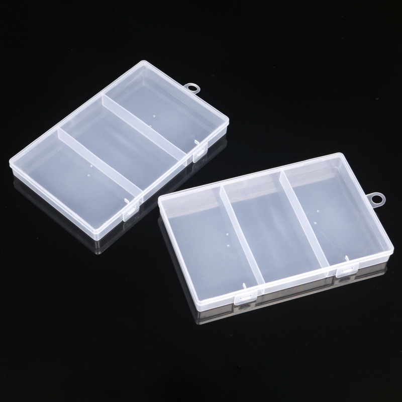Wholesale Transparent Fixed 3-Compartment Parts Box Pp Plastic Hardware Accessories Packaging Box Fishing Gear Sorting and Storage Box Wholesale Transparent Fixed 3-Compartment Parts Box Pp Plastic Hardware Accessories Packaging Box Fishing Gear Sorting and Storage Box