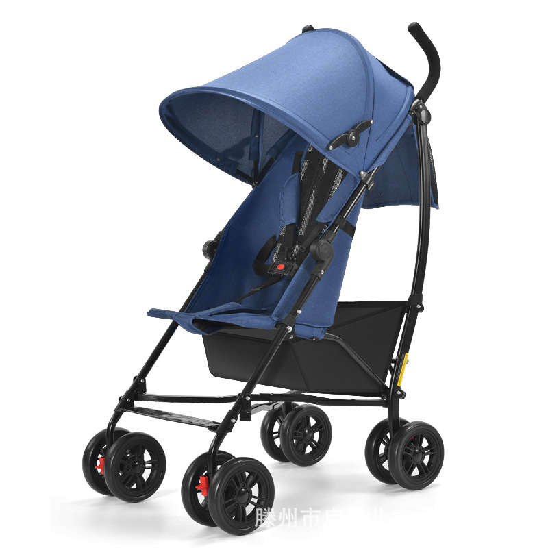 Carrito de bebé personalizado para niños grandes puede ser medio reclinado, ligero y portátil plegable, sombrilla solar, neumáticos ampliados, pasamanos desmontables