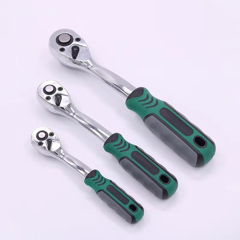 La fábrica produce Llave de trinquete rápida de 72 dientes, manivela voladora grande, mediana y pequeña, volumen de suministro de fuente, LOGO