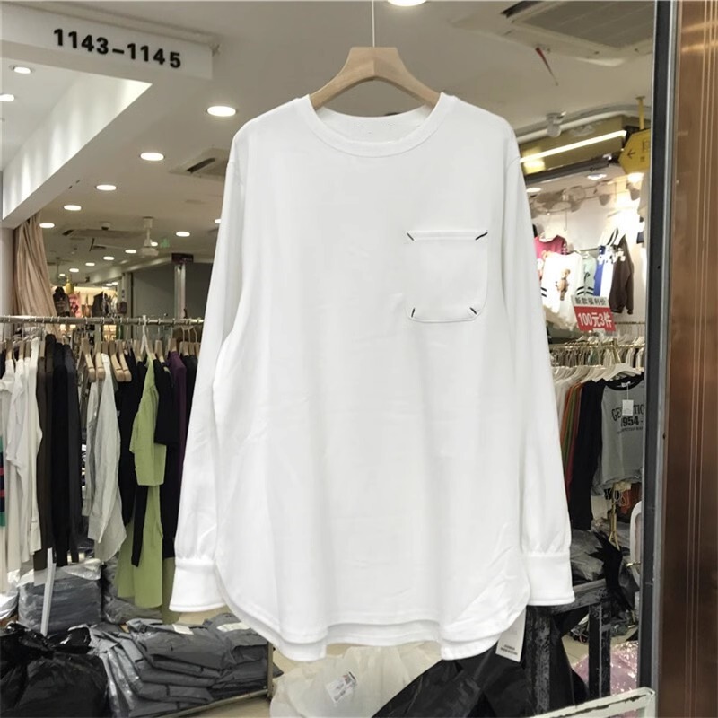Butt-covering Mid-length Bottoming Shirt Women's Spring and Autumn Matching Barbie Pants White Sweater Loose European Large-size Long-sleeved T-shirt Butt-covering Mid-length Bottoming Shirt Women's Spring and Autumn Matching Barbie Pants White Sweater Loose European Large-size Long-sleeved T-shirt