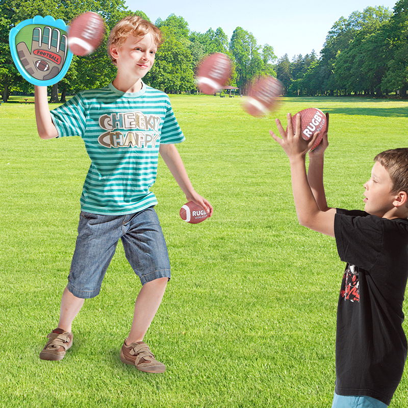 Deportes de ocio al aire libre para niños en interiores Doble toque atrapando lanzamiento de bolas luces bola pegajosa chupar bola objetivo de bola