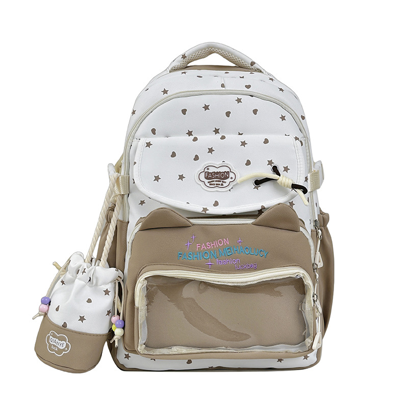 Mochila Escolar Juvenil de Nailon Impermeable y Ergonómica de Gran Capacidad para Escuela image 9