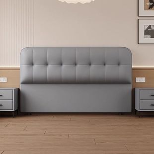 Customized Headboard Cushioned Backrest, Simple New Cream-Style Solid Wood Light Luxury Floor Headboard for Home Use, Cross-Border