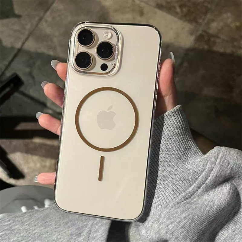 Apunción magnética de viento simple Apunción magnética para iphone16ProMax funda para teléfono móvil 13 Apple 15 para hombre y mujer funda dura para pc 14