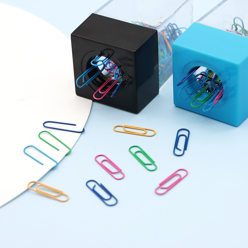 Cartel de almacenamiento de clip magnético de color macarón cuadrado creativo