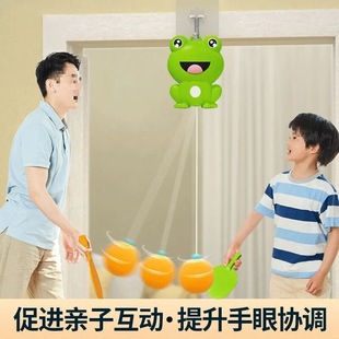 Table Tennis Trainer Indoor Hanging Table Tennis Ball Machine Automatic Winding Kidsren's Door Frame Suspended Self-Training Device