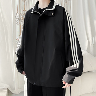 2025 spring new stand collar loose jacket Joker trend casual jacket jacket can be two open a generation of hair