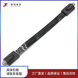 黑色过墙线扁平过窗线 过门线F头母对母 穿窗线用于电视监控连接