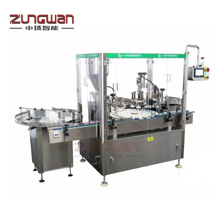全自动膏体热灌装机 充填旋盖机 山东修护眼霜灌装旋盖机生产商头