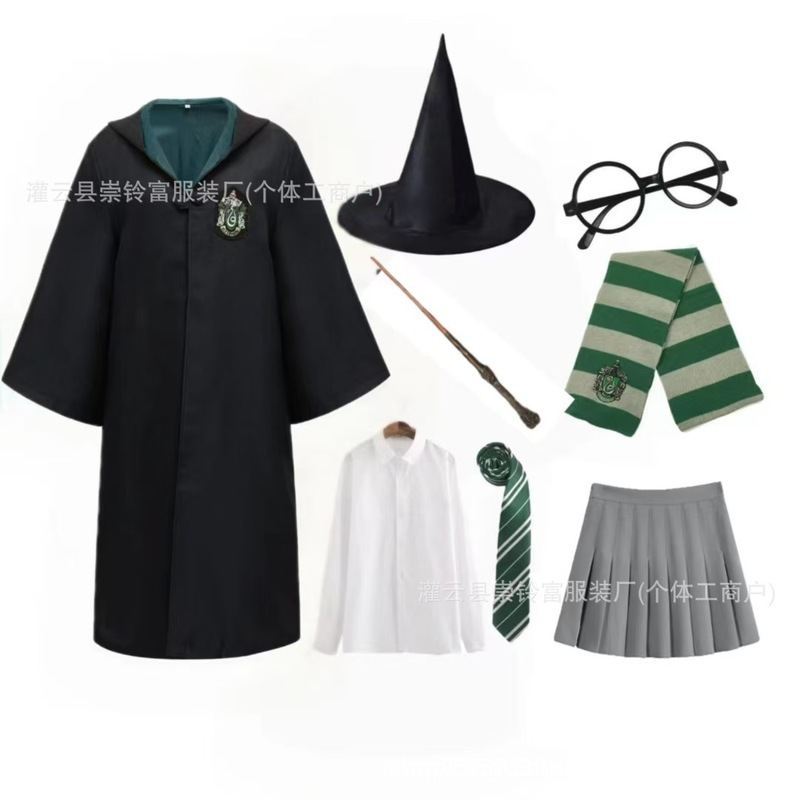 哈利波特同款cos服树脂法杖连帽长袍披风服装儿童万圣节表演服|undefined