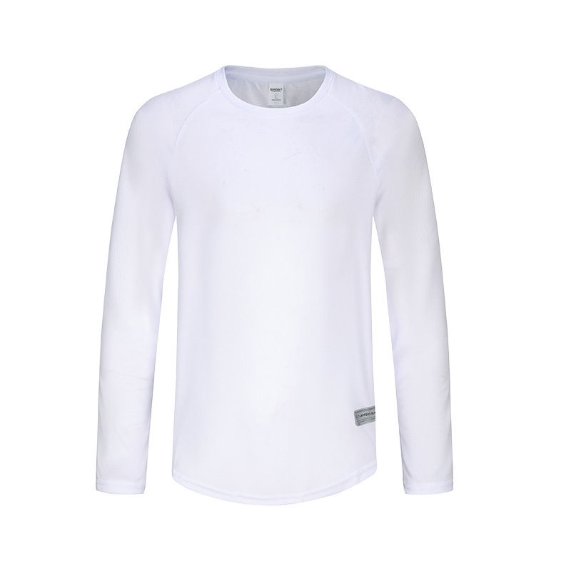 2024 primavera y verano nueva camiseta de secado rápido para hombres corriendo de manga larga ropa de fitness de tiro ropa de entrenamiento ciclismo deportes top