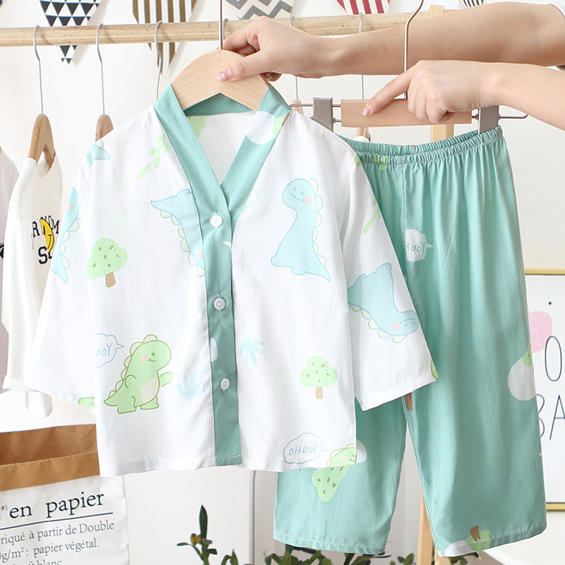 New V-neck forest dinosaur