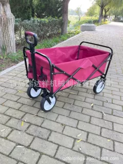 工厂可折叠小拉车 户外用品便携野营小推车野外拉杆小拖车营地车