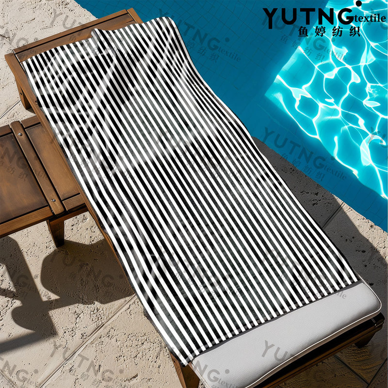 Striped Beach Towel, Quick-Drying, Water-Absorbent, Microfiber Pool Towel, Cross-Border Swimming Towel, Direct Delivery from the Manufacturer Striped Beach Towel, Quick-Drying, Water-Absorbent, Microfiber Pool Towel, Cross-Border Swimming Towel, Direct Delivery from the Manufacturer