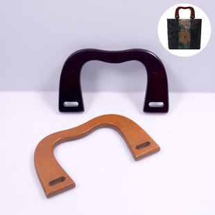 Factory direct M word wooden hand-in-hand wooden handle retro bag hand-in-hand DIY bag hardware accessories handle