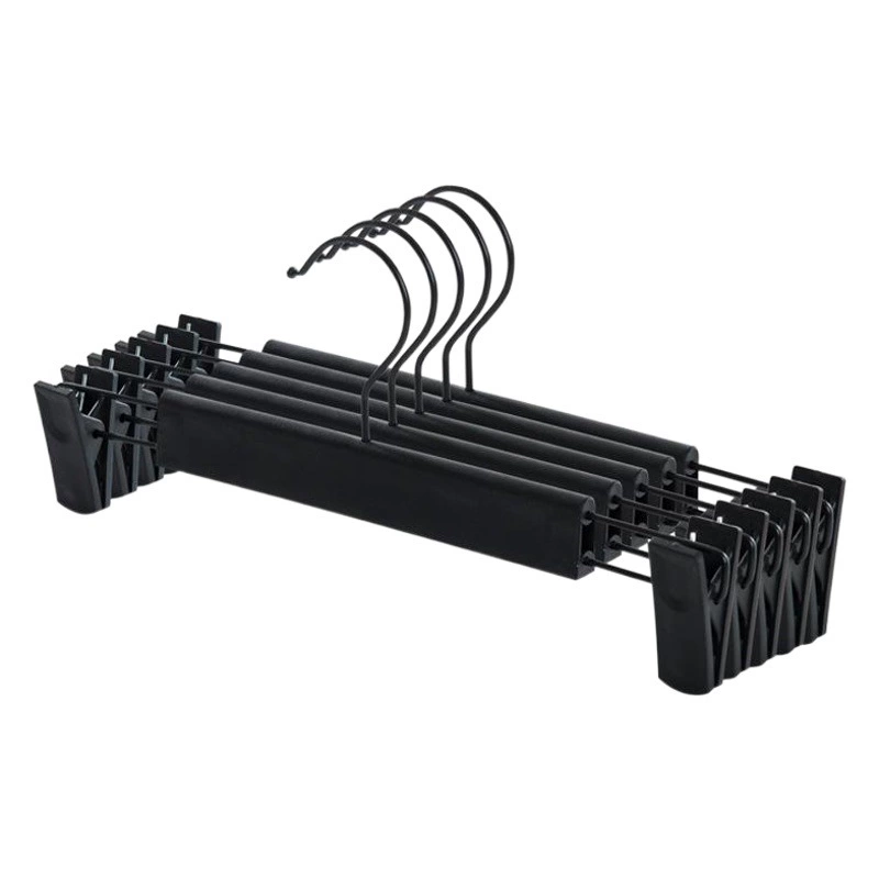 Нескользящая пластиковая вешалка для брюк магазин одежды зажим для брюк оптом вешалка для одежды подвесная Мужская и женская вешалка для брюк черная поддержка одежды для взрослых
