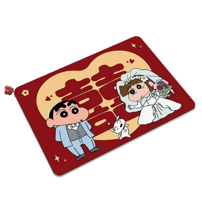 "happy" character mat for wedding Avtomobil döşəmə paspasları