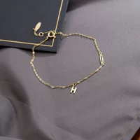 18K14K золотой браслет женский DIY простой золотой личности H буква тонкий браслет Золотые украшения 4464