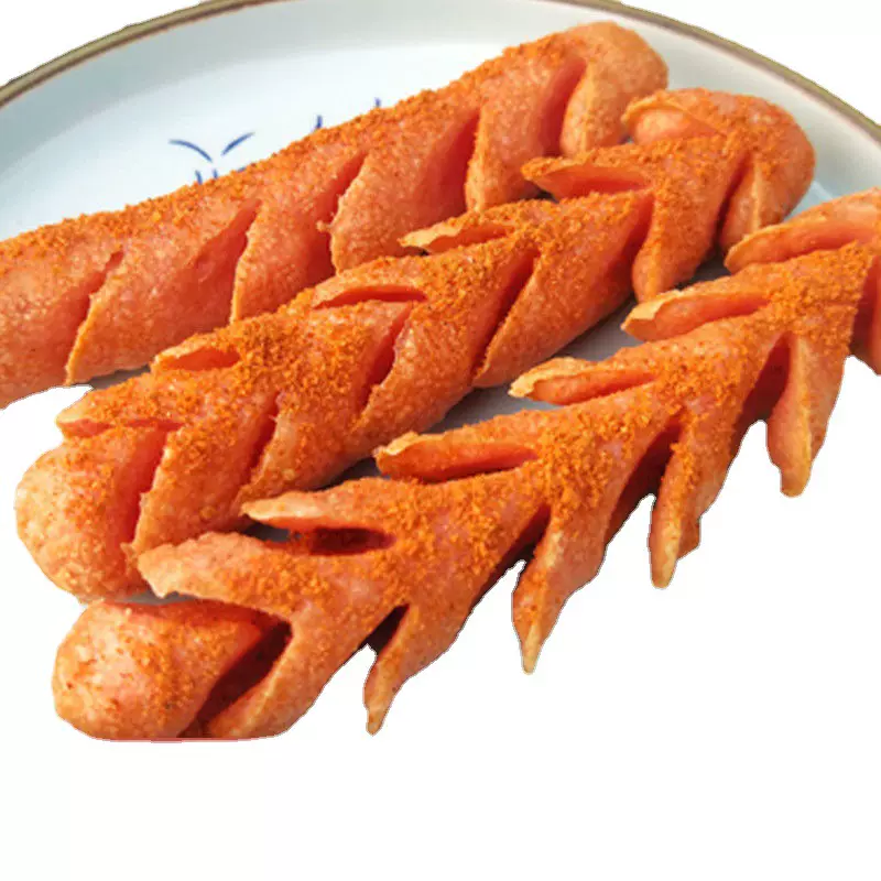 路边摊烤肠油炸香肠烧烤淀粉肠铁板煎烤肠鸡肉火腿肠零食面肠批发