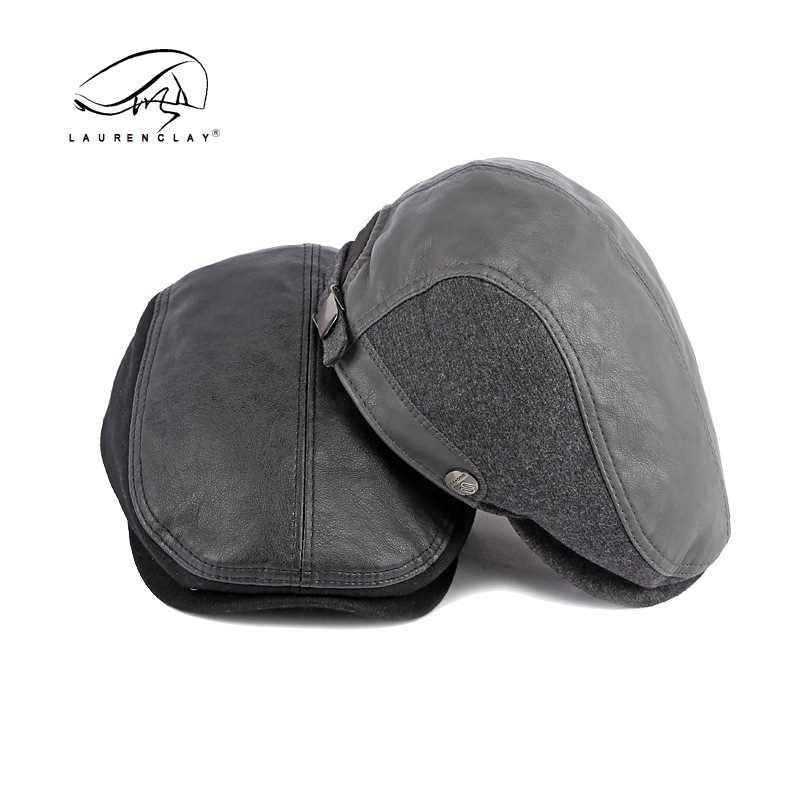 Otoño e Invierno nuevo sombrero de los hombres de sellado completo caliente orejeras boina de mediana edad y ancianos casual adelante sombrero papá sombrero