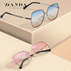 New lady sunglasses metal fashion big frame plain sunglasses LS319 driving anti -strong light glare polarizer