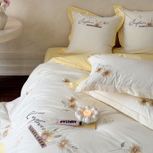 漂亮黄色向日葵太阳花全棉纯棉床上用品四件套女生秋冬季加厚磨毛