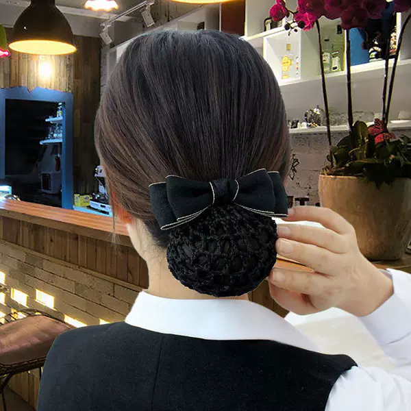 High-end Hair Net Pocket Hair Professional Hair Net Stewardess Work Head Flower Nurse Hair Headdress Bank Hair Accessories