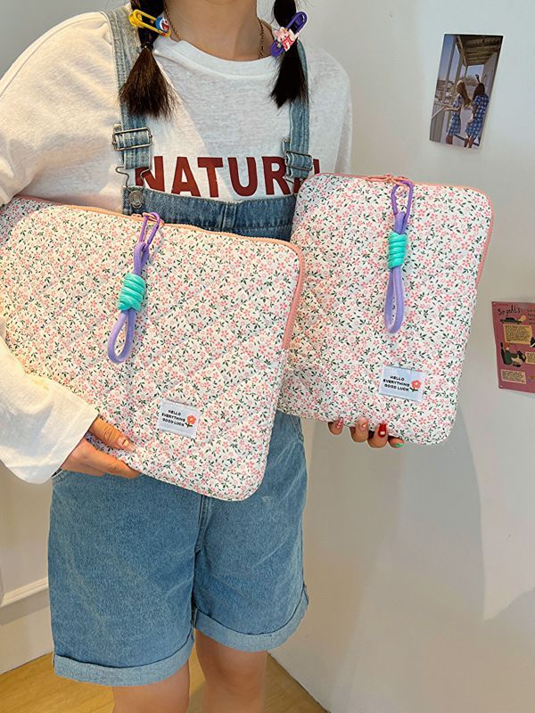 フレッシュな花の新しいノートパソコンのバッグ女性11インチ13インチ15インチ内胆バッグ高颜値ipad収納バッグ|undefined