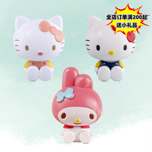 Plastic kt cat baking decoration children's birthday cake Hello Kitty decoration plug-in Internet celebrity pink kt decoration