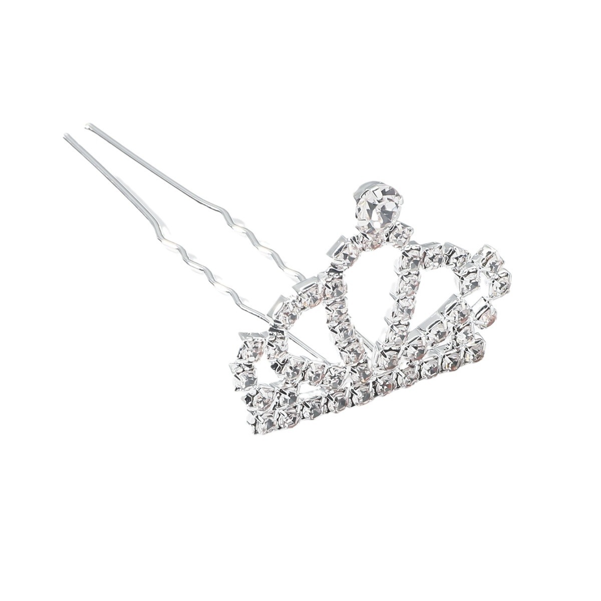 Los niños de la corona del pelo peine insertar peine princesa cumpleaños rendimiento Corona horquilla Chica antideslizante horquilla rhinestone accesorios para el cabello