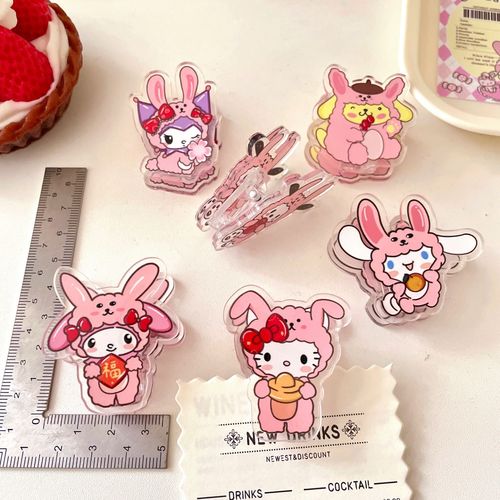 Sanrio Sheep PP Student Gift Clear Acrylic Stationery Clip Cute Creative Small Clip Wholesale